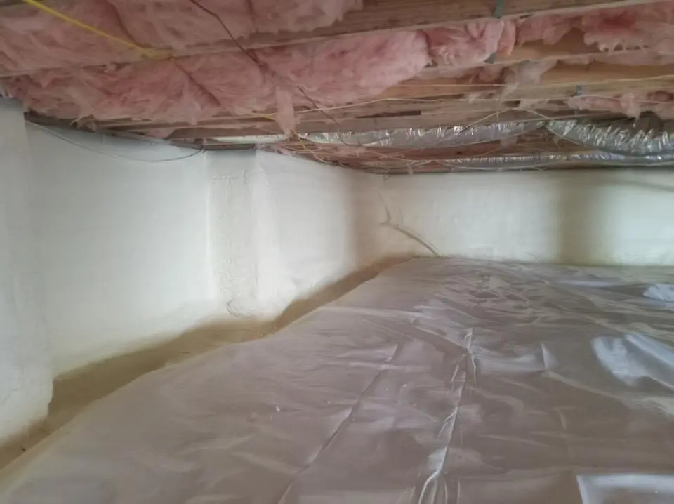 Crawl space encapsulation with closed-cell spray foam for Roof Leak Repair in Lucas Valley-Marinwood